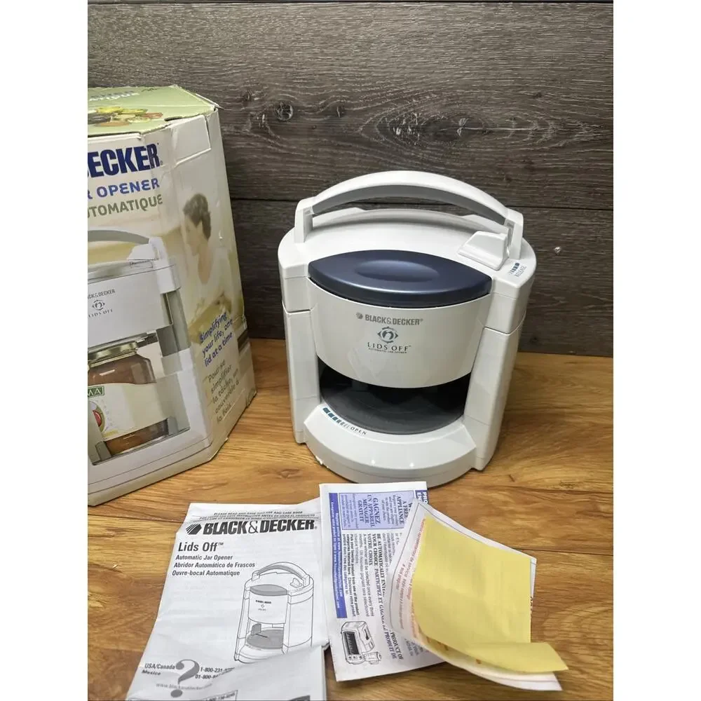 Black & Decker Lids Off Automatic Electric Jar Opener Model JW200~open Box